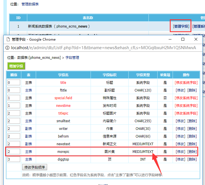 帝国cms新闻系统增加图片集，并且列表模板调用所有小图实现方法